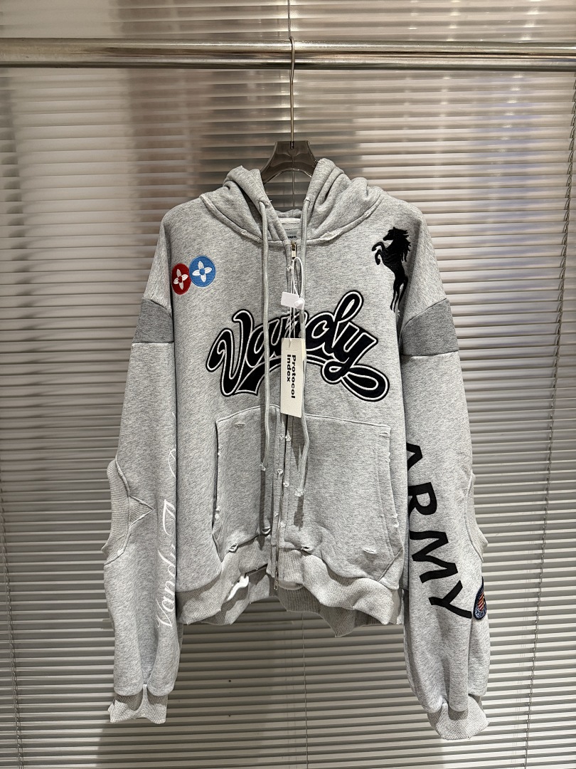 Streetwear Brand Collabs - 패션 브랜드 25FW 콜라보 지퍼업 후드티