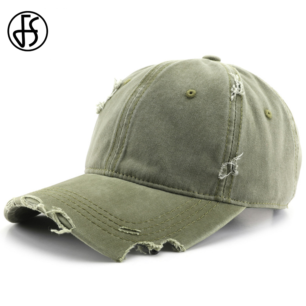 Streetwear Brand Hats - FS 워시드 코튼 아미 그린 남성
