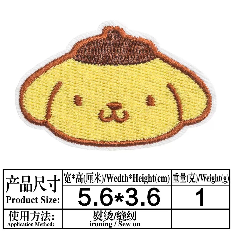 새로운 Sanrio Kawaii 자수 아이언 온 패치  - Streetwear Brand Stickers 리뷰 및 가격