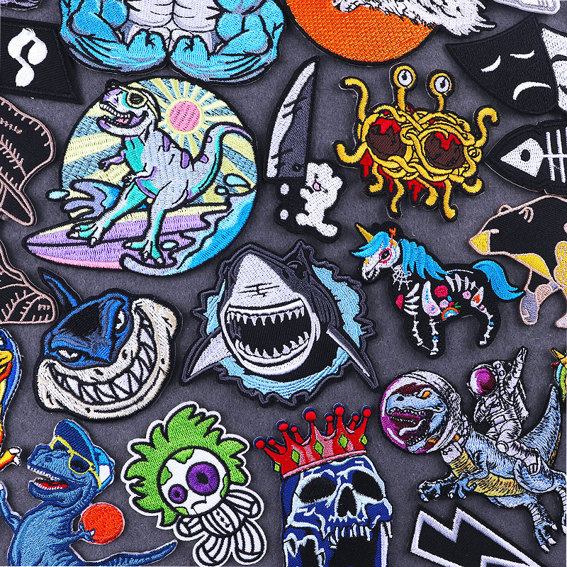 펑크 동물 상어 DIY 의류에 대한 가용성 패치 의류에 - Streetwear Brand Stickers 리뷰 및 가격