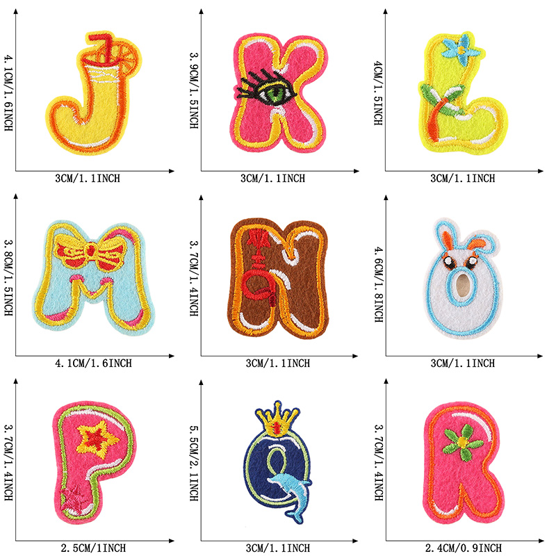 26pcs/벌크 세트 편지 패치 동물 꽃 귀여운 많은  - Streetwear Brand Stickers 리뷰 및 가격
